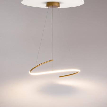 Lampa wisząca silikonowa mosiężna MOD242PL-L33BSK z serii Curve - Lampy Maytoni