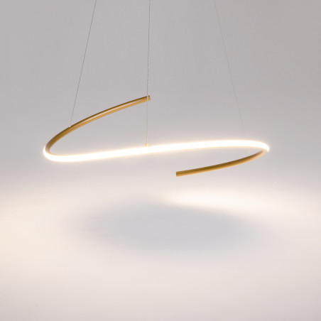 Lampa wisząca silikonowa mosiężna MOD242PL-L33BSK z serii Curve - Lampy Maytoni