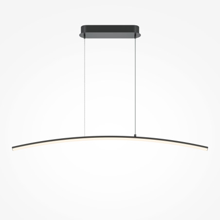 Lampa wisząca silikonowa czarna MOD243PL-L18BK z serii Curve - Lampy Maytoni