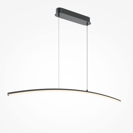 Lampa wisząca silikonowa czarna MOD243PL-L18BK z serii Curve - Lampy Maytoni