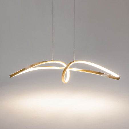 Lampa wisząca silikonowa złota MOD156PL-L52G4K z serii Curve - Lampy Maytoni