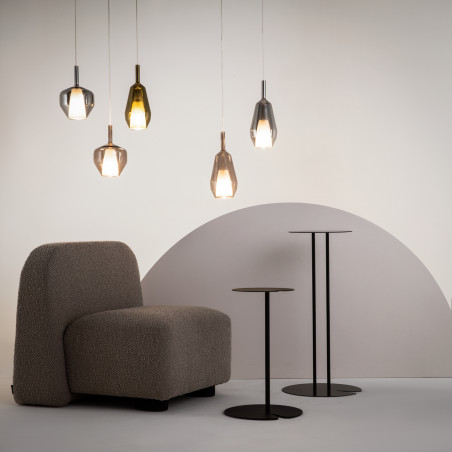Lampa wisząca szklana czarna MOD271PL-01B7 z serii Duality - Lampy Maytoni