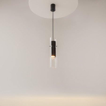 Lampa wisząca szklana czarna MOD326PL-01B z serii Dynamics - Lampy Maytoni