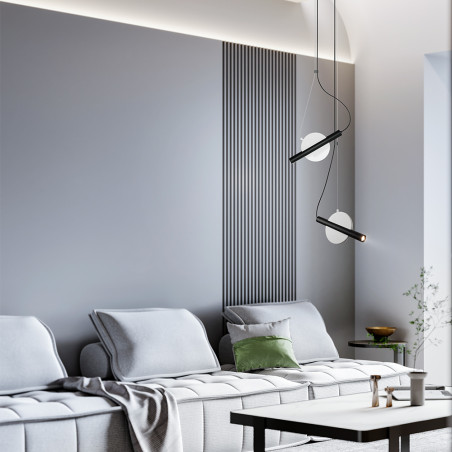 Lampa wisząca metalowa biała MOD150PL-L5W3K z serii Enigma - Lampy Maytoni