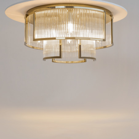 Plafon szklany złoty 6-punktowy MOD174CL-06G z serii Frame - Lampy Maytoni