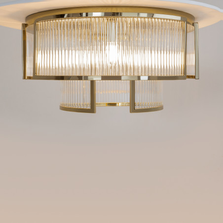 Plafon szklany złoty 6-punktowy MOD174CL-06G z serii Frame - Lampy Maytoni