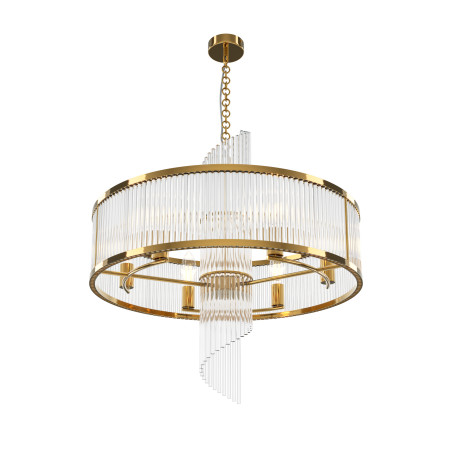Lampa wisząca szklana złota 6-punktowa MOD174PL-06G z serii Frame - Lampy Maytoni