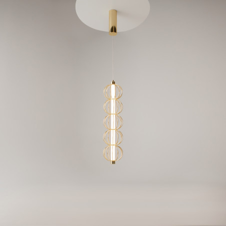 Lampa wisząca metalowa złota MOD216PL-L10G3K z serii Golden Cage - Lampy Maytoni