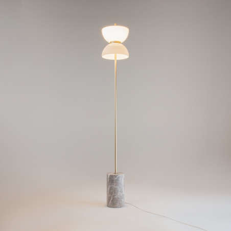 Lampa podłogowa szklana złota MOD178FL-L11G3K z serii Kyoto - Lampy Maytoni
