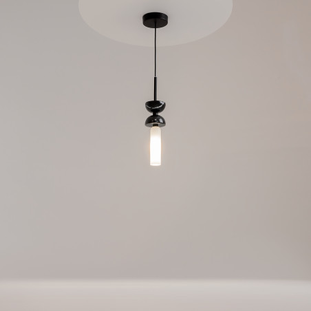 Lampa wisząca szklana czarna MOD178PL-01B z serii Kyoto - Lampy Maytoni