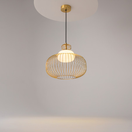 Lampa wisząca szklana mosiężna MOD376PL-01G z serii Levitation - Lampy Maytoni