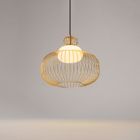 Lampa wisząca szklana mosiężna MOD376PL-01G z serii Levitation - Lampy Maytoni