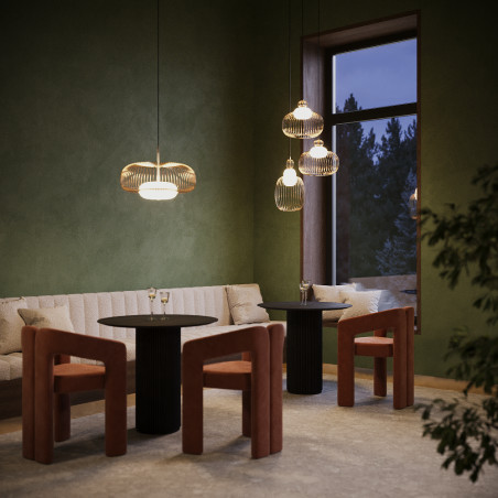 Lampa wisząca szklana mosiężna MOD376PL-01G z serii Levitation - Lampy Maytoni