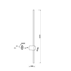 Kinkiet akrylowy mosiężny MOD237WL-L11BS3K z serii Light stick - Lampy Maytoni