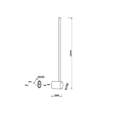 Kinkiet akrylowy mosiężny MOD237WL-L6BS3K z serii Light stick - Lampy Maytoni