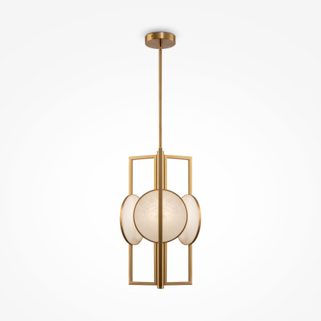 Lampa wisząca alabastrowa mosiężna 3-punktowa MOD099PL-03G z serii Marmo - Lampy Maytoni