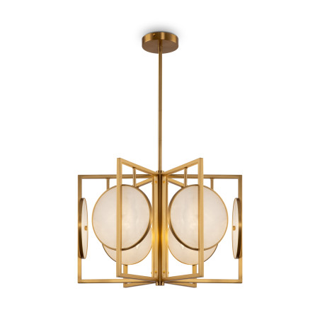 Lampa wisząca alabastrowa mosiężna 6-punktowa MOD099PL-06G z serii Marmo - Lampy Maytoni