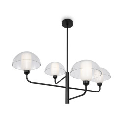 Lampa wisząca szklana czarna 4-punktowa MOD177PL-04B z serii Memory - Lampy Maytoni