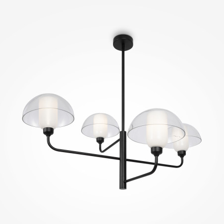 Lampa wisząca szklana czarna 4-punktowa MOD177PL-04B z serii Memory - Lampy Maytoni