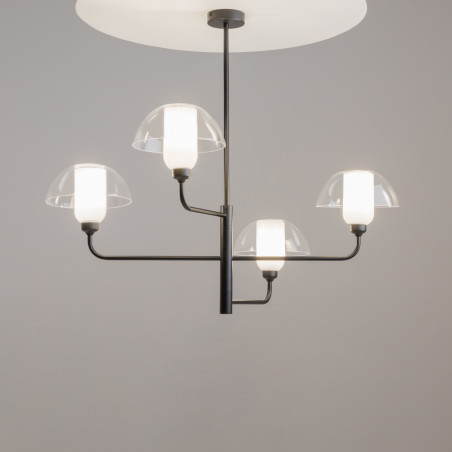 Lampa wisząca szklana czarna 4-punktowa MOD177PL-04B z serii Memory - Lampy Maytoni