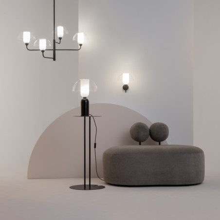 Lampa wisząca szklana czarna 4-punktowa MOD177PL-04B z serii Memory - Lampy Maytoni