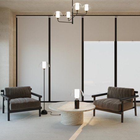 Lampa wisząca szklana czarna 4-punktowa MOD177PL-04B z serii Memory - Lampy Maytoni