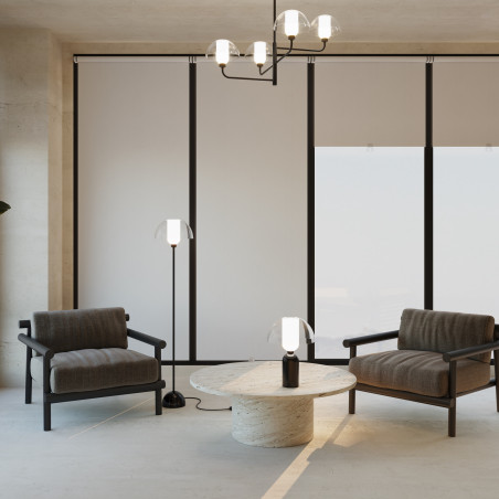 Lampa stołowa szklana czarna MOD177TL-01B z serii Memory - Lampy Maytoni