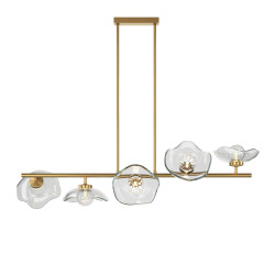 Lampa wisząca szklana mosiężna 5-punktowa MOD207PL-05BS z serii Miracle - Lampy Maytoni