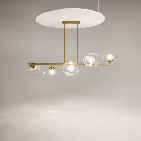 Lampa wisząca szklana mosiężna 5-punktowa MOD207PL-05BS z serii Miracle - Lampy Maytoni
