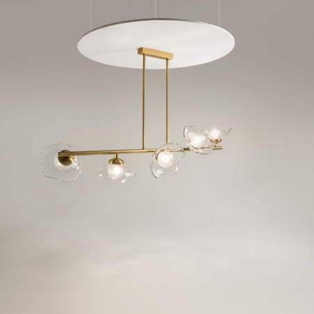 Lampa wisząca szklana mosiężna 5-punktowa MOD207PL-05BS z serii Miracle - Lampy Maytoni
