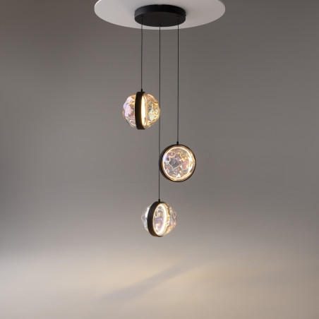 Lampa wisząca szklana czarna MOD379PL-L17B2.7K z serii Misterio - Lampy Maytoni