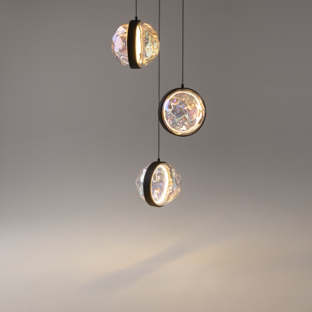Lampa wisząca szklana czarna MOD379PL-L17B2.7K z serii Misterio - Lampy Maytoni