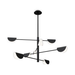 Lampa wisząca metalowa czarna 8-punktowa MOD126PL-08B z serii Mollis - Lampy Maytoni