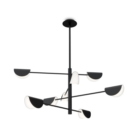Lampa wisząca metalowa czarna 8-punktowa MOD126PL-08B z serii Mollis - Lampy Maytoni