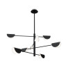 Lampa wisząca metalowa czarna 8-punktowa MOD126PL-08B z serii Mollis - Lampy Maytoni