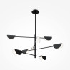Lampa wisząca metalowa czarna 8-punktowa MOD126PL-08B z serii Mollis - Lampy Maytoni