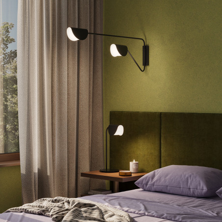 Lampa stołowa metalowa czarna MOD126TL-01B z serii Mollis - Lampy Maytoni