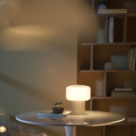 Lampa stołowa szklana beżowa MOD404TL-01BG z serii Omaggio - Lampy Maytoni