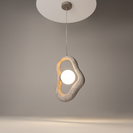Lampa wisząca szklana szara MOD380PL-01GR z serii Opus - Lampy Maytoni