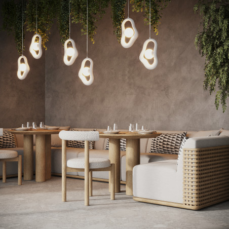 Lampa wisząca szklana biała MOD380PL-01W z serii Opus - Lampy Maytoni