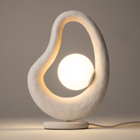 Lampa stołowa szklana biała MOD380TL-01W z serii Opus - Lampy Maytoni