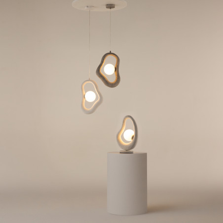 Lampa stołowa szklana biała MOD380TL-01W z serii Opus - Lampy Maytoni
