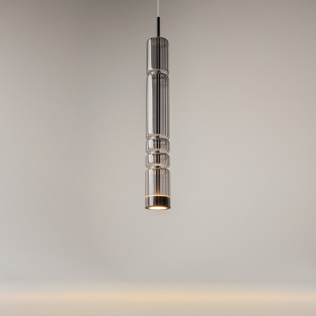 Lampa wisząca szklana czarna MOD272PL-L12B3K z serii Ordo - Lampy Maytoni