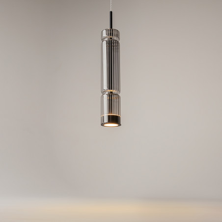 Lampa wisząca szklana czarna MOD272PL-L12B3K1 z serii Ordo - Lampy Maytoni
