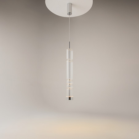Lampa wisząca szklana chromowana MOD272PL-L12CH3K z serii Ordo - Lampy Maytoni