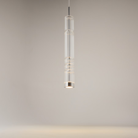 Lampa wisząca szklana chromowana MOD272PL-L12CH3K z serii Ordo - Lampy Maytoni