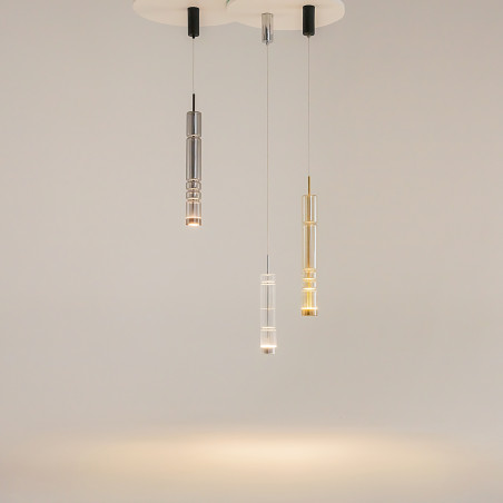 Lampa wisząca szklana chromowana MOD272PL-L12CH3K1 z serii Ordo - Lampy Maytoni