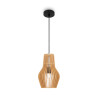 Lampa wisząca drewniana czarna MOD191PL-01W1 z serii Roots - Lampy Maytoni