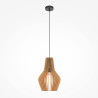 Lampa wisząca drewniana czarna MOD191PL-01W1 z serii Roots - Lampy Maytoni