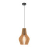 Lampa wisząca drewniana czarna MOD191PL-01W1 z serii Roots - Lampy Maytoni
